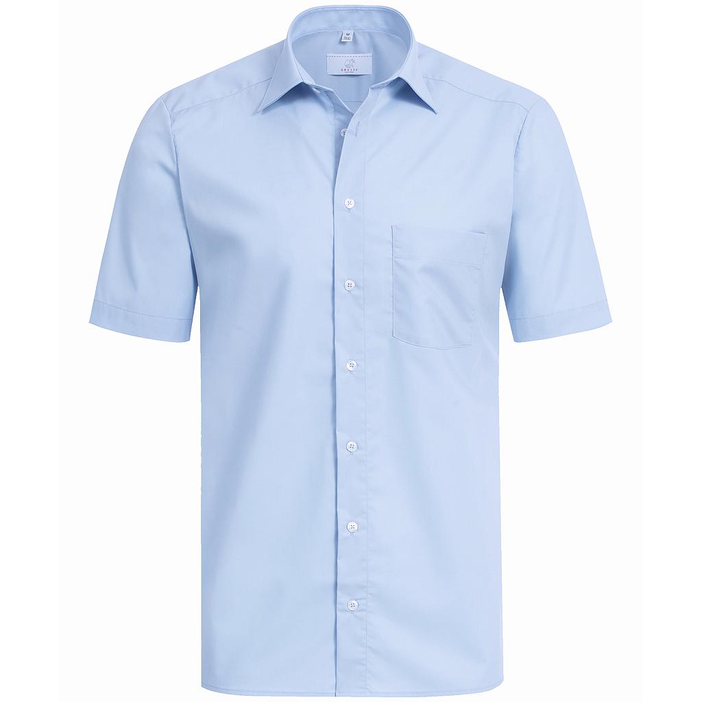 BASIC Herren Hemd Regular Fit bleu kurzarm