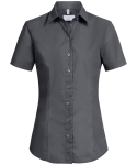 Damen Bluse Kurzarm BASIC Regular Fit anthrazit 