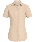 Damen Bluse Kurzarm BASIC Regular Fit beige 