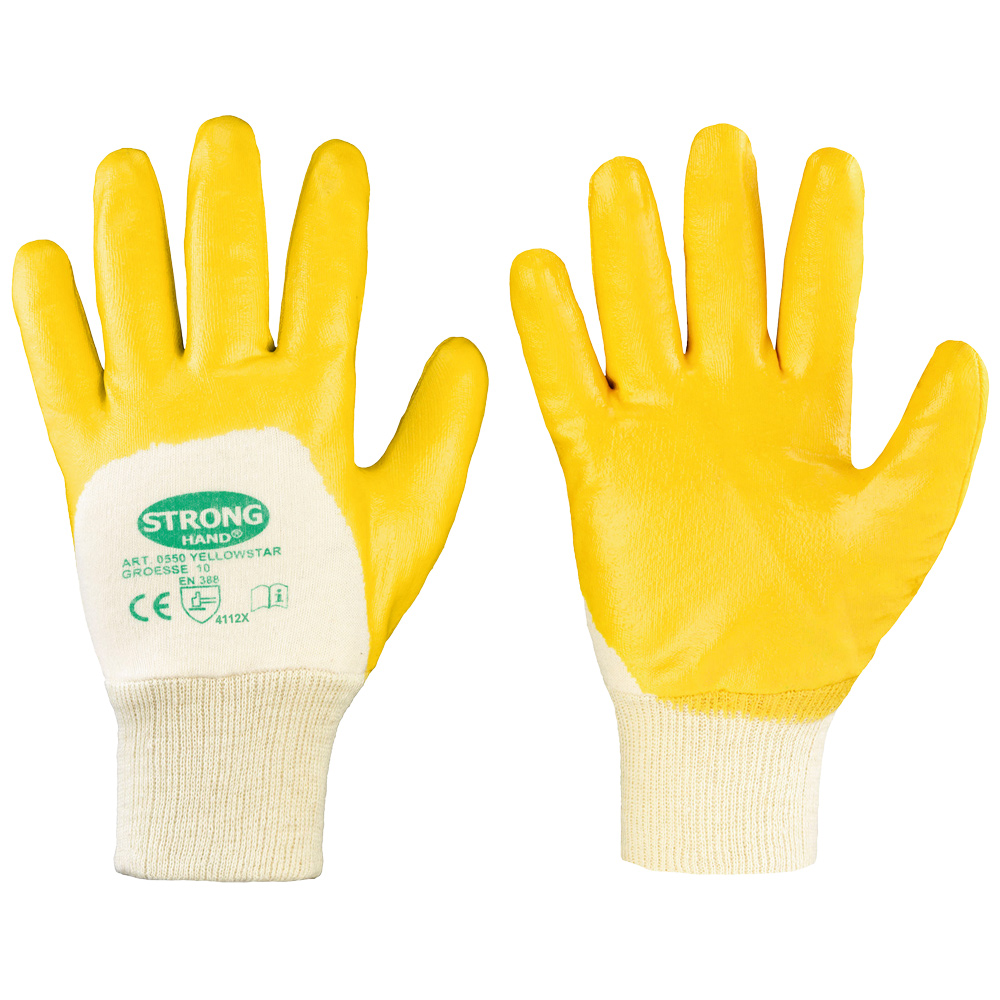 STRONGHAND® Handschuhe Nitril YELLOWSTAR natur/gelb