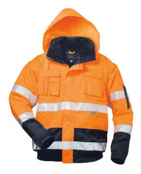 Warnschutz Pilotjacke 4 in 1 Volker  fluoreszierend orange/marine