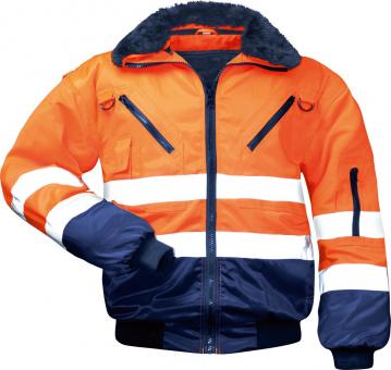 NORWAY® Warnschutz Pilotjacke Erik orange/marine