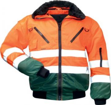 NORWAY® Warnschutz Pilotjacke Torben orange/grün