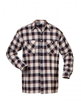  Flanellhemd Virginia marine/hellblau/rot karriert
