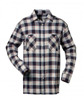  Flanellhemd OHIO marine/hellblau/rot karriert
