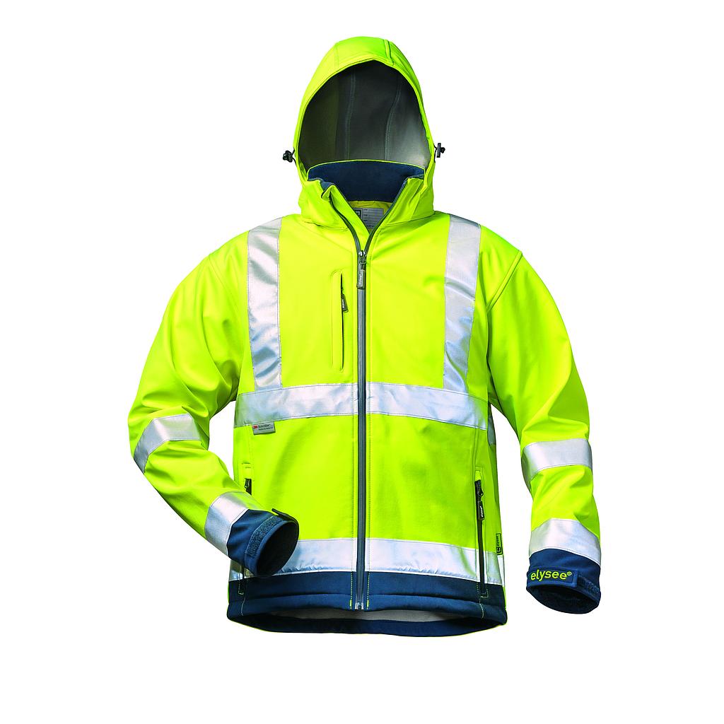 Warnschutz-Softshelljacke LIAM fluoreszierend gelb/marine
