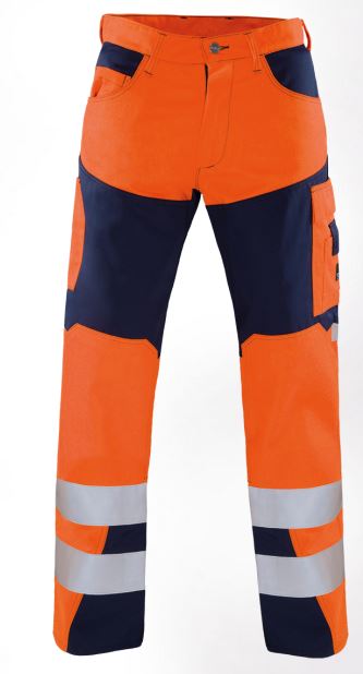 Rofa Bundhose 2083 WARNSCHUTZ NEWLINE leuchtorange/marine
