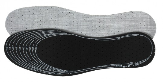 Einlegesohlen aus Latex-Schaum mit Aktivkohle, Universalgröße 