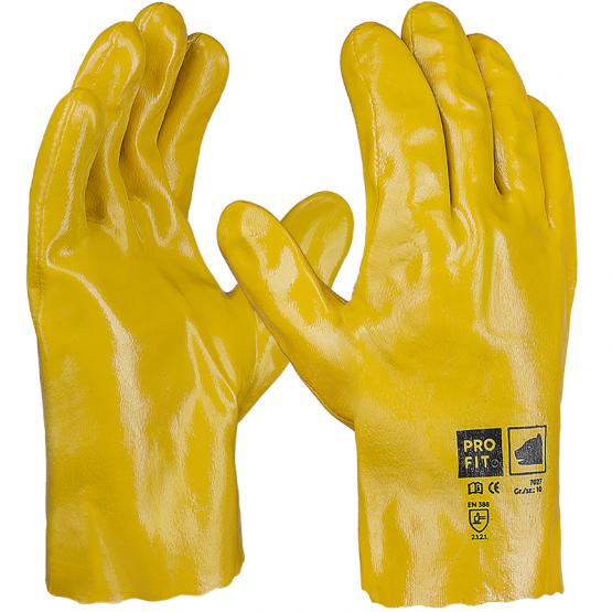 Pro-Fit® Handschuh Nitril Hercules 27cm lang vollbeschichtet gelb