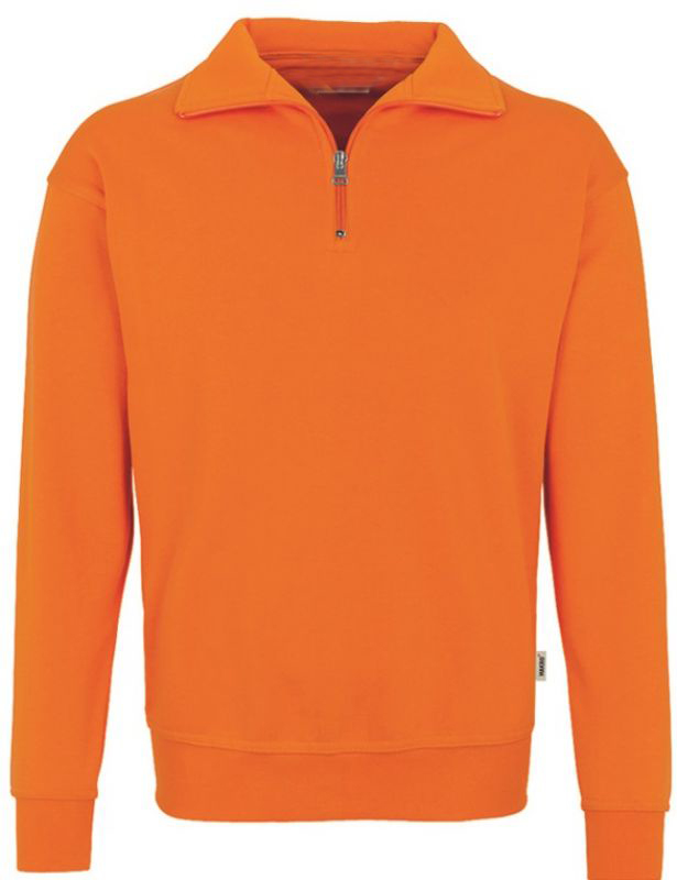 Zip Sweatshirt Troyer 1/4 Zip orange 100% Baumwolle 