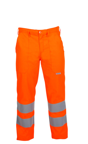 Warnschutz-Bundhose Forest Jack mit Schnittschutz leuchtorange