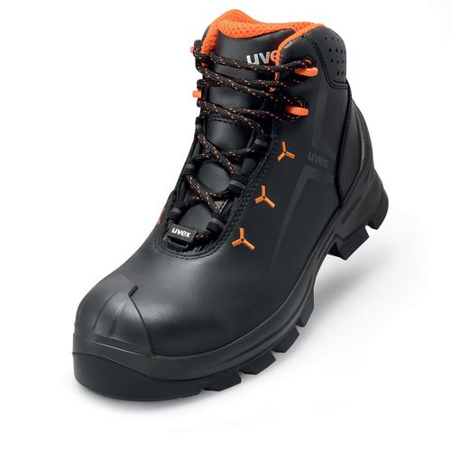 UVEX 2 MACSOLE® Knöchelschuh 6523/3 S3 PU/Gummi schwarz/orange Weite 12