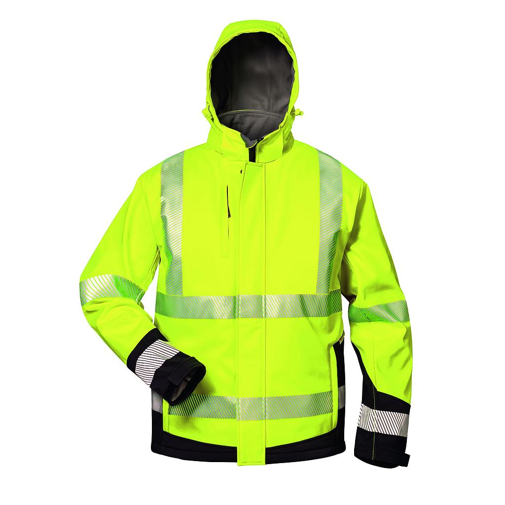 elysee® Warnschutz Softshelljacke Melvin gelb/schwarz
