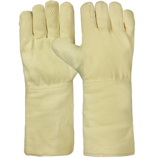 Kontex Hitzeschutz-Handschuh 5-Finger KORAMID 650 KK Kevlargewebe 500°C 43cm lang, gelb