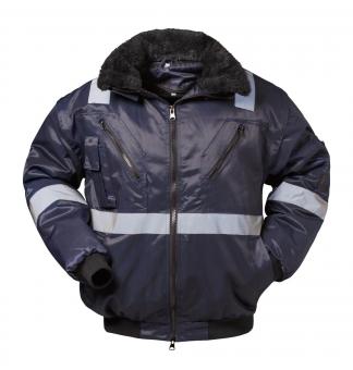 NORWAY® Pilotjacke 4-in-1 "Rognan" mit Reflexstreifen marine