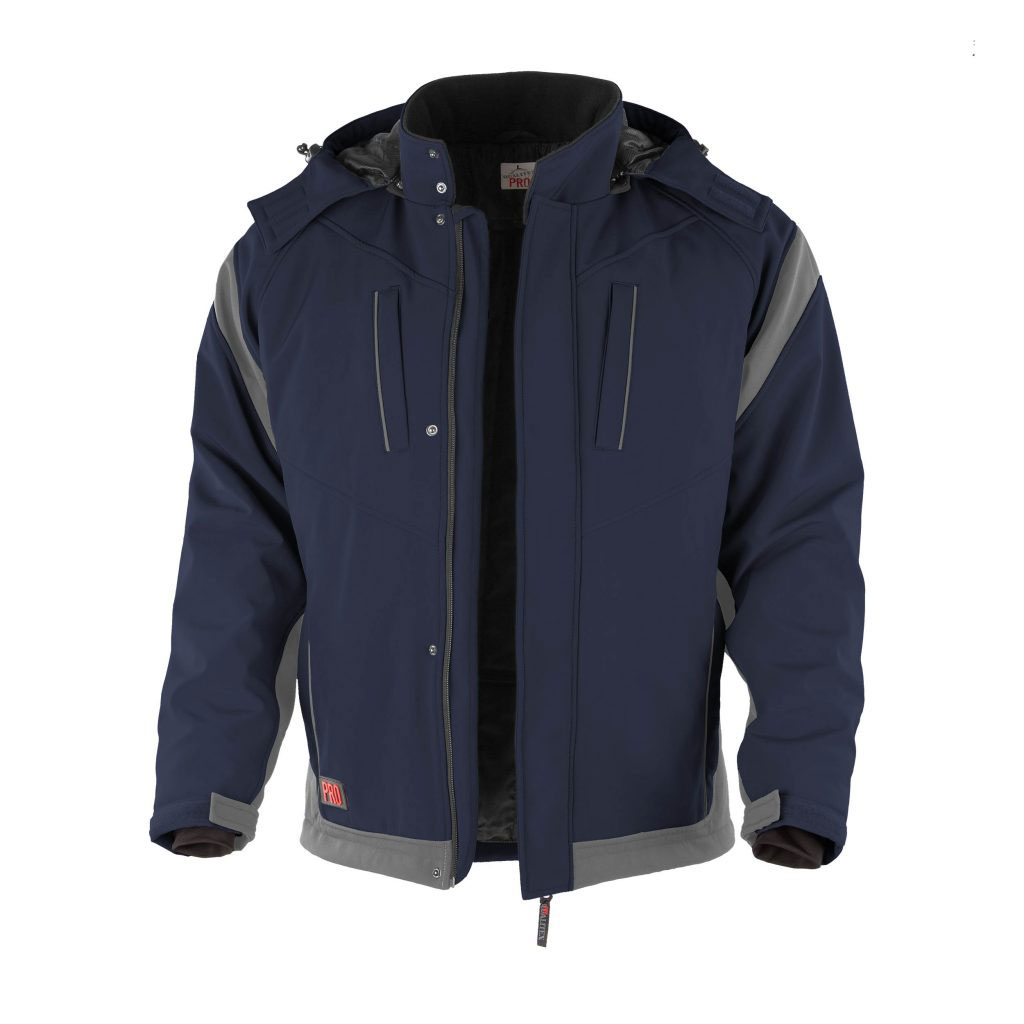 Qualitex Pro Winter Softshelljacke marine/grau