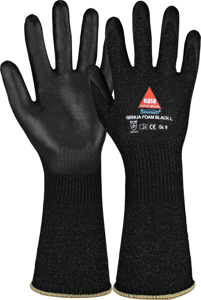 Hase Handschuhe GENUA FOAM BLACK LONG