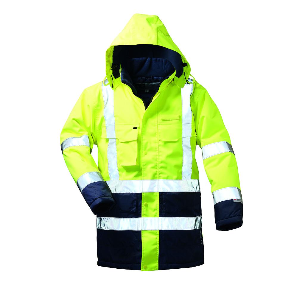 Warnschutzparka JANNIS gelb/marine