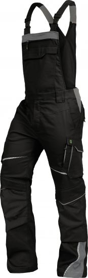 Latzhose Flex-Line Leibwächter schwarz/grau