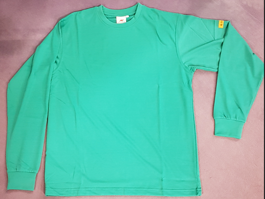 Moose Damen Sweatshirt Rundhals mit Rippbündchen  96% COOLMAX® / 4% Carbon Single Jersey ca. 150g/m² (Pantone 334) grün- Verkauf solange der Vorrat reicht!