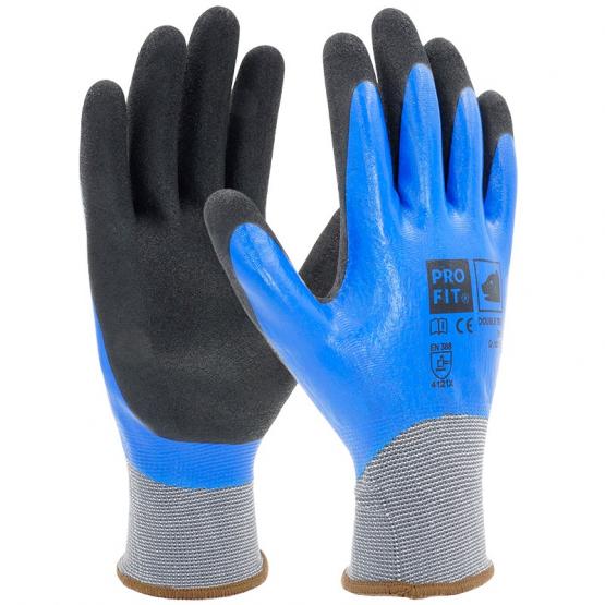 Pro-Fit® Ultra Dry Nitrilschaum-Feinstrickhandschuh 2fach Tauchung, blau