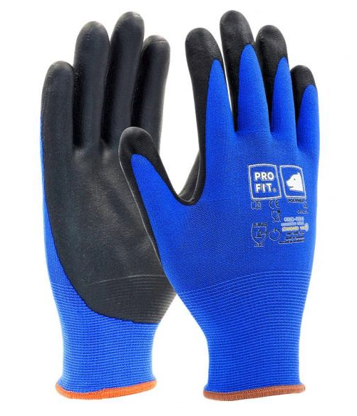Pro-Fit® Polymer-P Handschuh, blau/schwarz