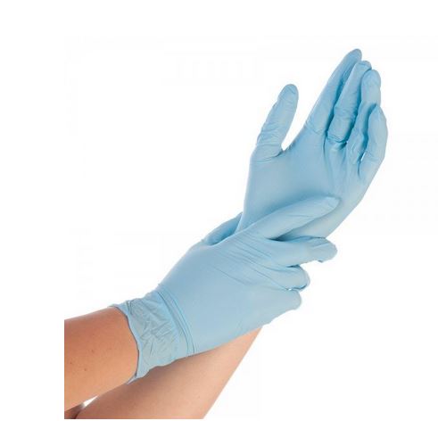 Nitril-Einweg-Handschuhe "Safe Light" puderfrei blau Box à 100 Stück (Gr. XXL Box à 90 Stück)