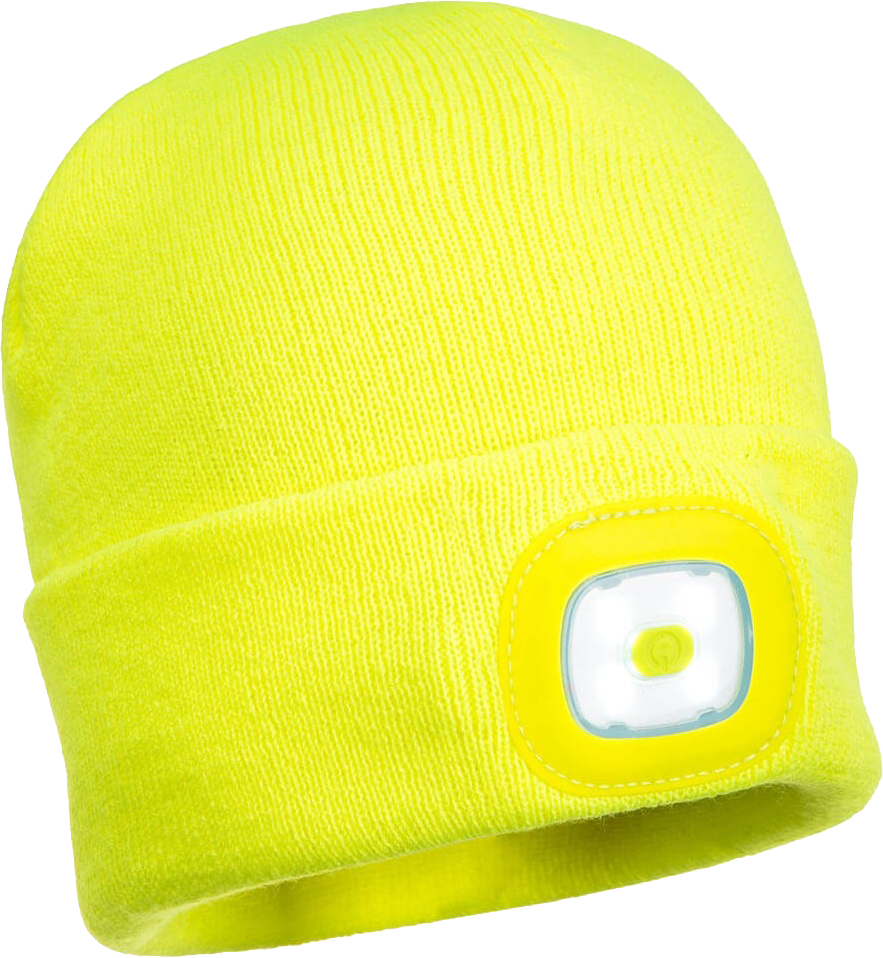 PORTWEST® Wintermütze mit LED für Kinder - gelb