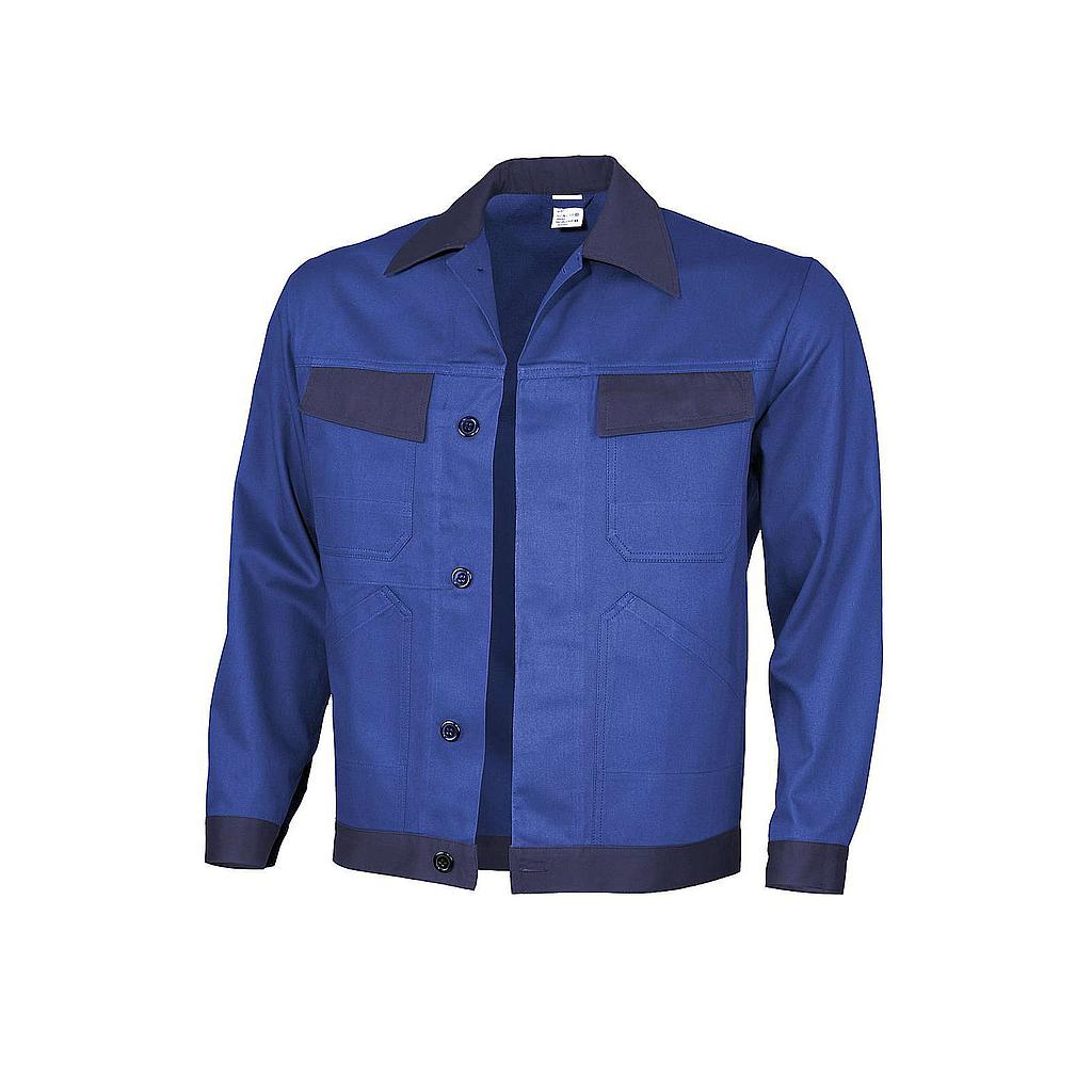 Qualitex Basic 2-farbig Bundjacke BW 240g kornblau/marine