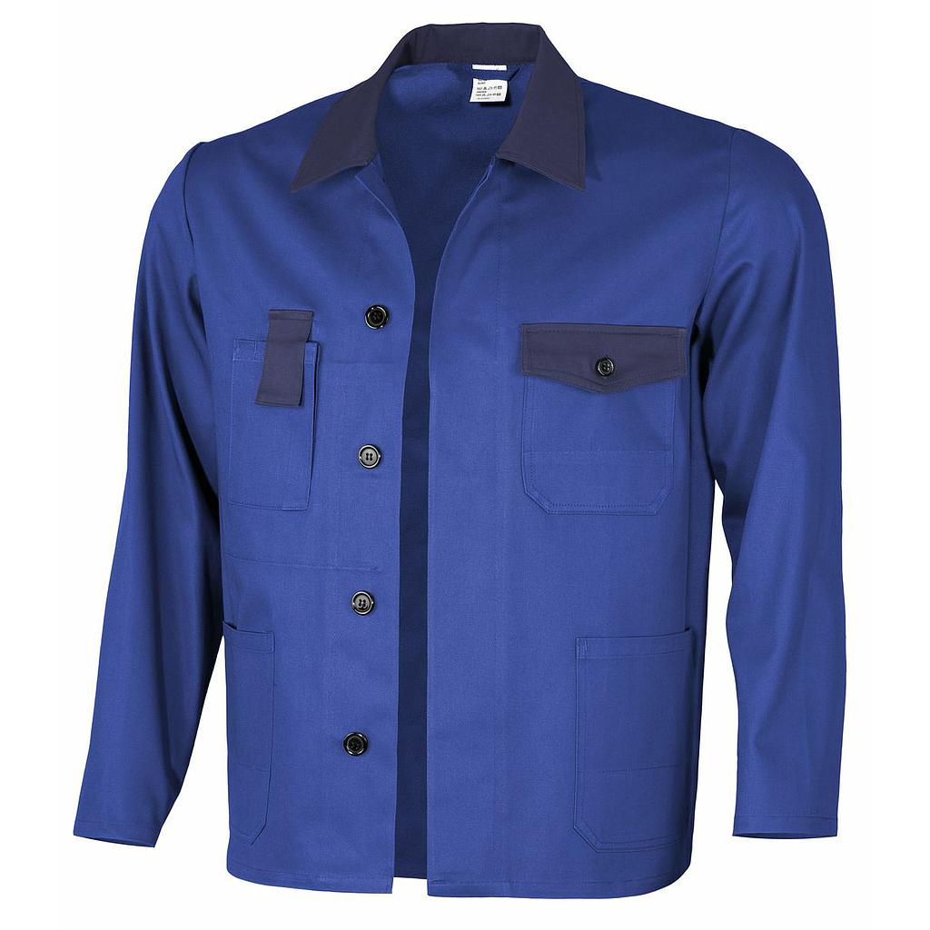 Qualitex Basic 2-farbig Arbeitsjacke BW 240g kornblau/marine