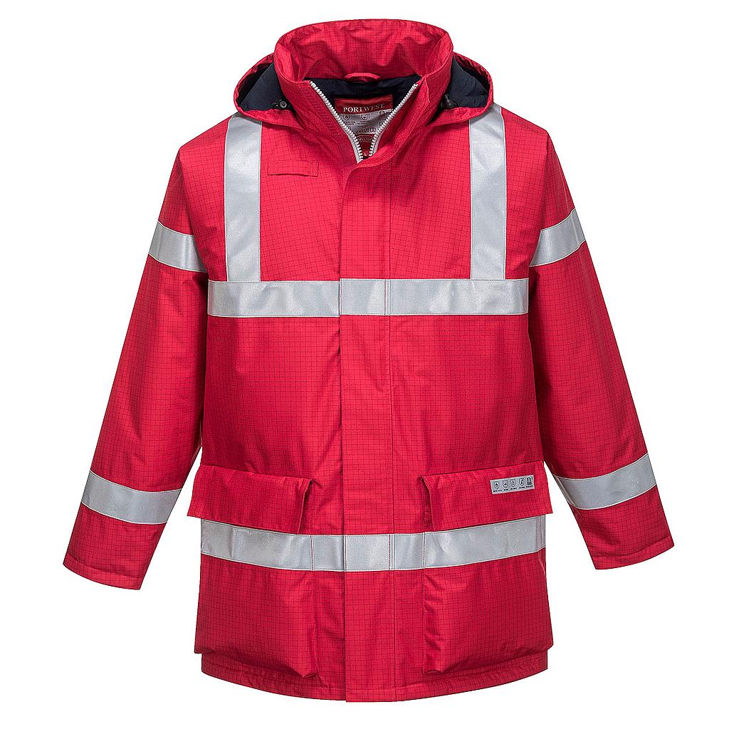 Bizflame Regenjacke antistatisch + flammresistent rot