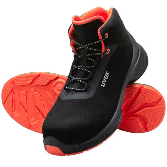 uvex 1 G2 Schnürstiefel schwarz orange S2 SRC Weite 12