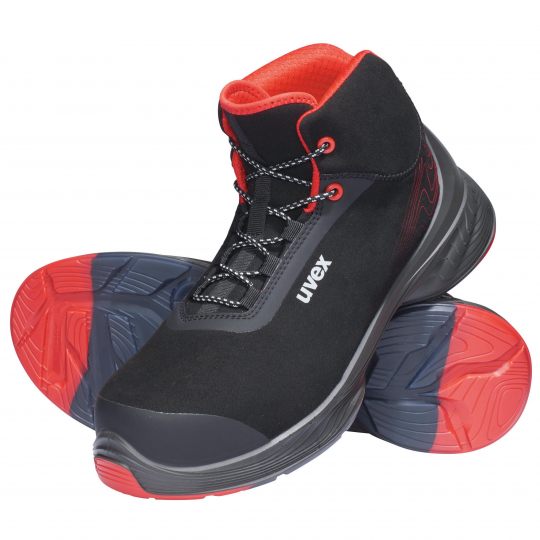 uvex 1 G2 Schnürstiefel schwarz rot S3 SRC Weite 10