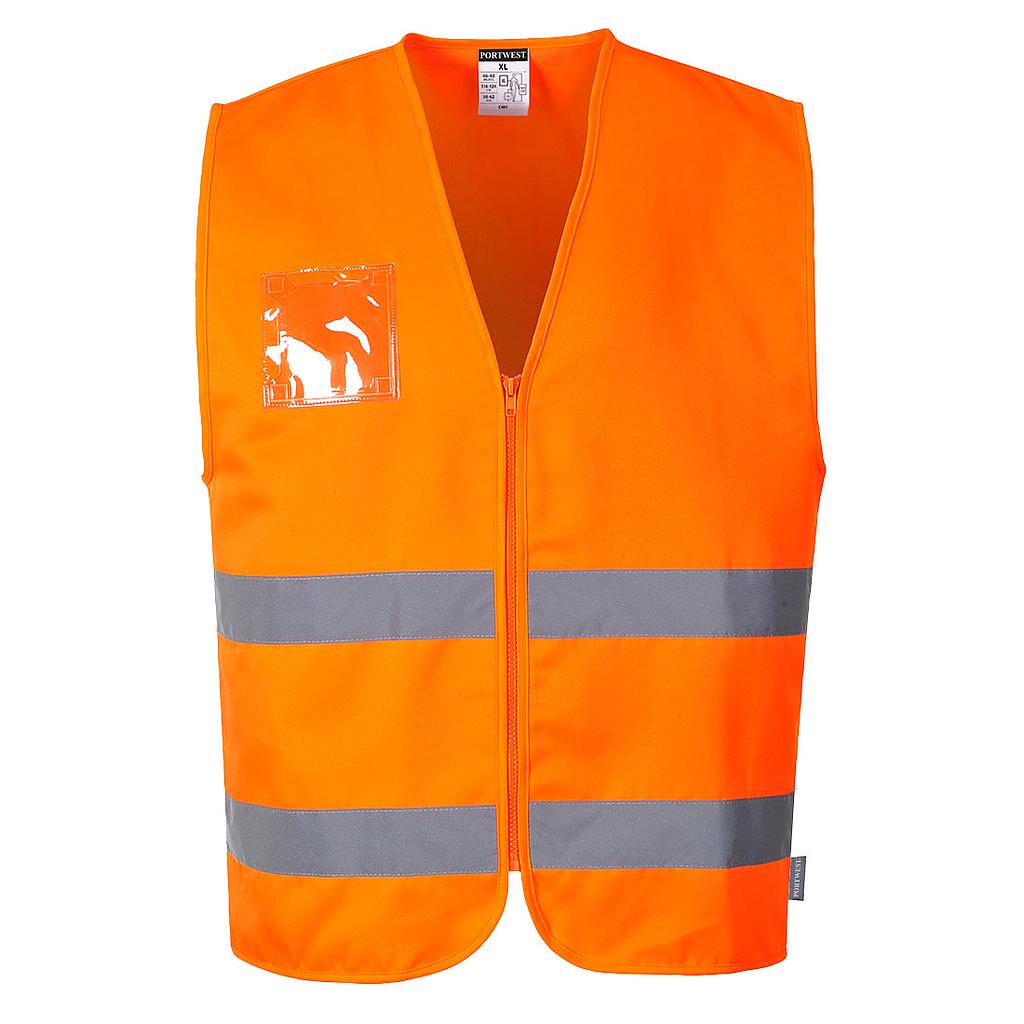 Warnschutzweste Polyester-Baumwolle orange