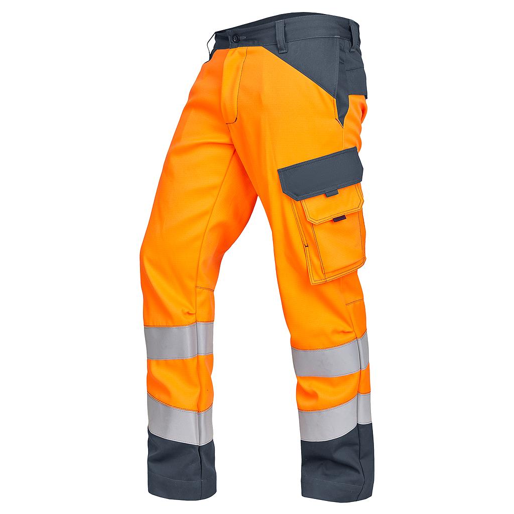Bundhose 2381 Multiseven einlagig leuchtorange/grau