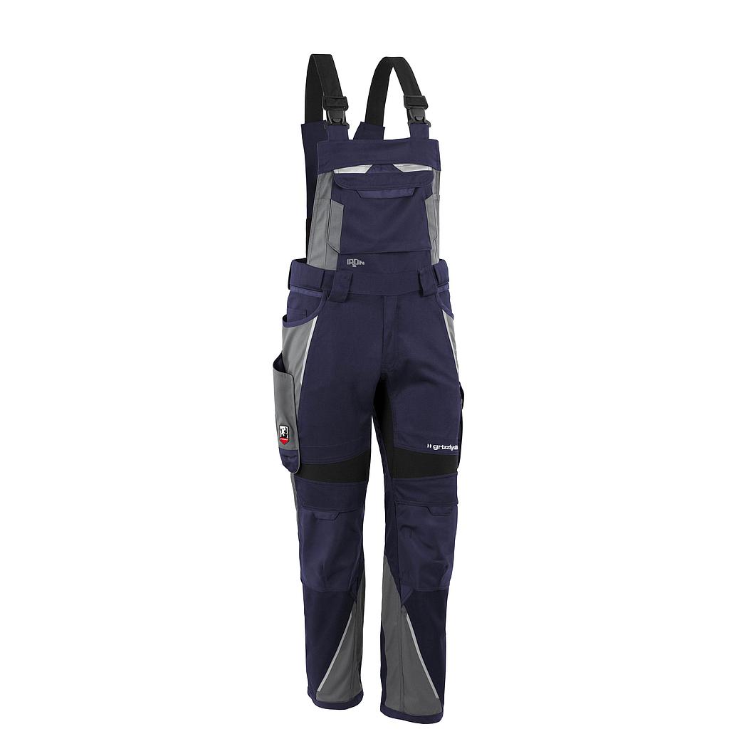 Grizzlyskin IRON Latzhose marine/grau