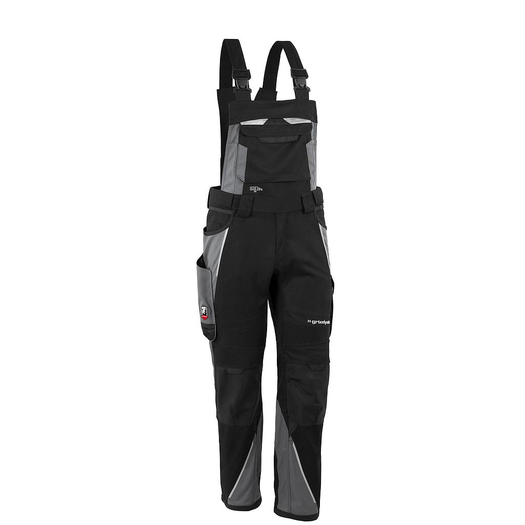 Grizzlyskin IRON Latzhose schwarz/grau