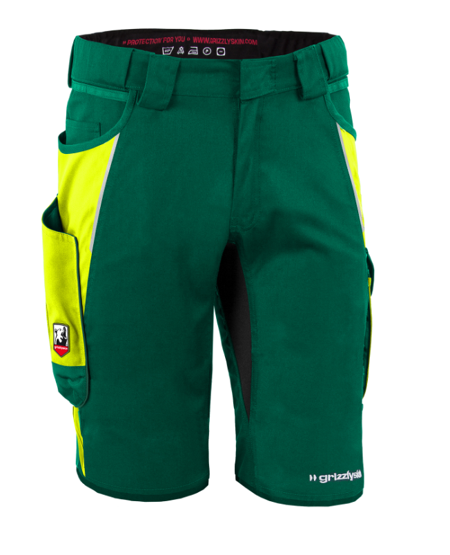 Grizzlyskin IRON Shorts grün/warngelb GIM3611