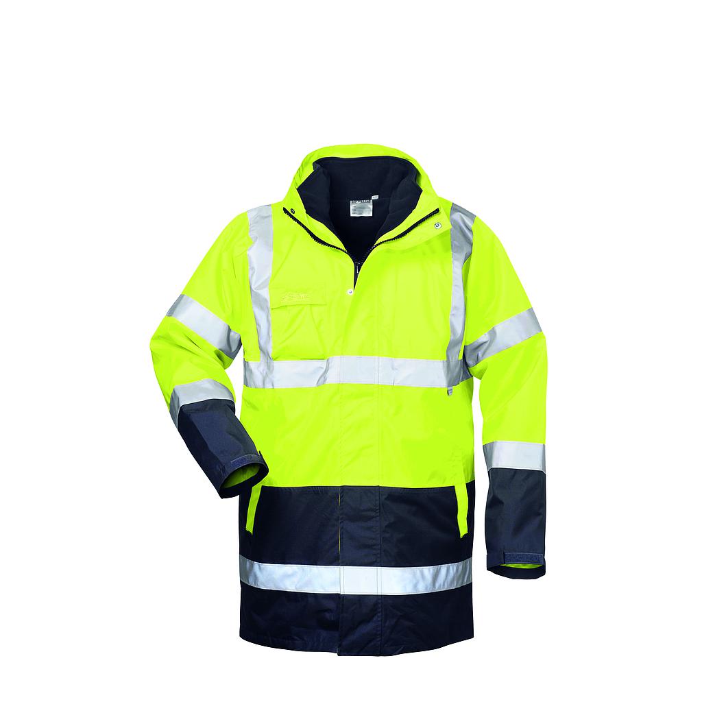 SAFESTYLE® Warnschutz 4 in 1 Parka SPENCER gelb/marine