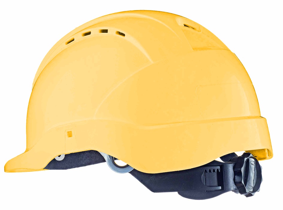 TECTOR® Schutzhelm INDUSTRIE mit Drehradverschluss gelb
