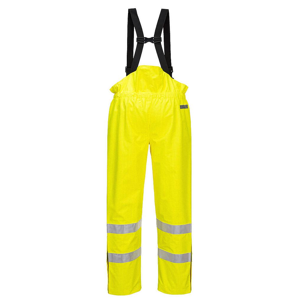Ungefütterte Bizflame Warnschutzhose antistatisch und flammhemmend gelb