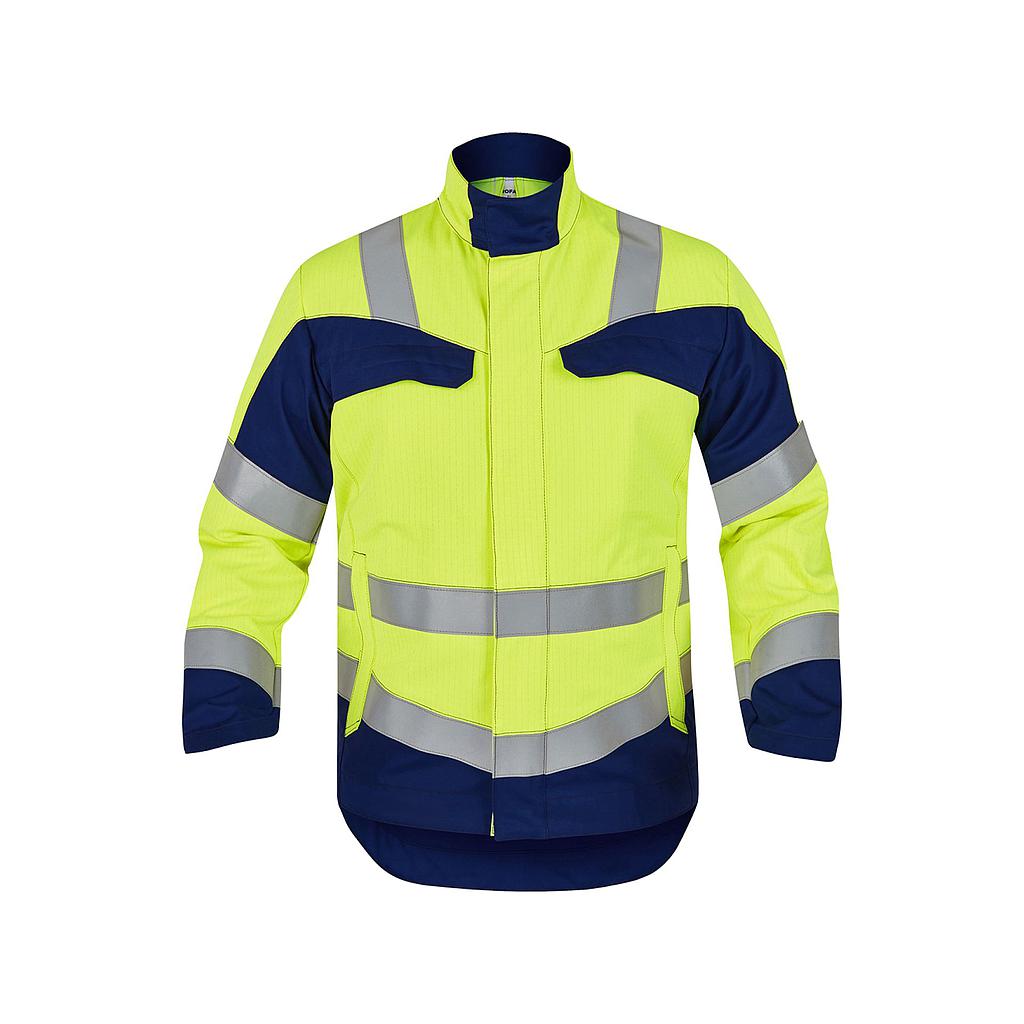 Jacke 2384 Multiseven teilw. zweilagig leuchtgelb/marine
