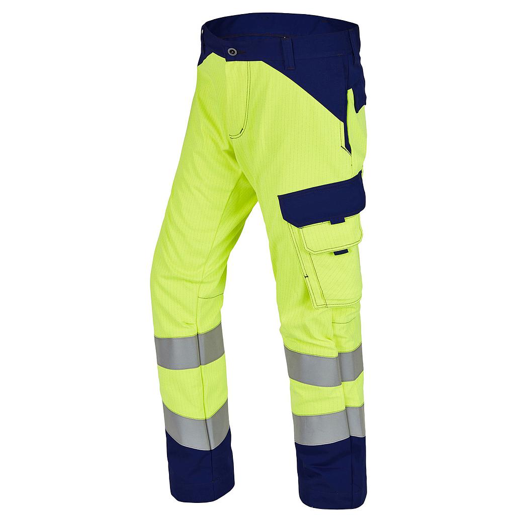 Bundhose 2385 Multiseven teilw. zweilagig leuchtgelb/marine