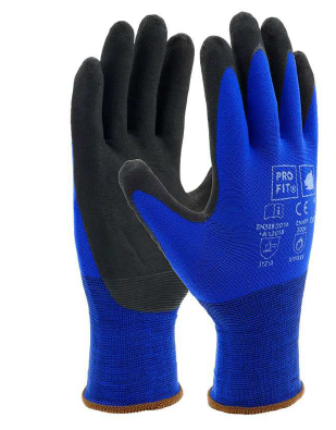 ProFit® Nitril-Mikroschaum-Feinstrickhandschuh "Spike" blau / schwarz