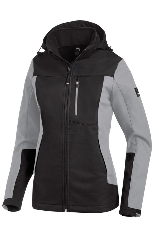 FHB® Julia Softshelljacke Damen grau-schwarz