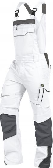 Latzhose Flex-Line Leibwächter weiß/grau 