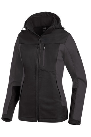 FHB® Julia Softshelljacke Damen anthrazit-schwarz