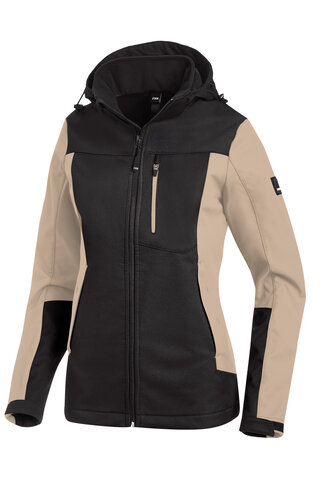 FHB® Julia Softshelljacke Damen beige-schwarz 