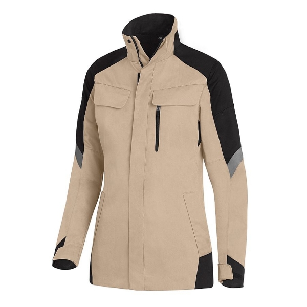 FHB® Andrea Arbeitsjacke Damen beige-schwarz