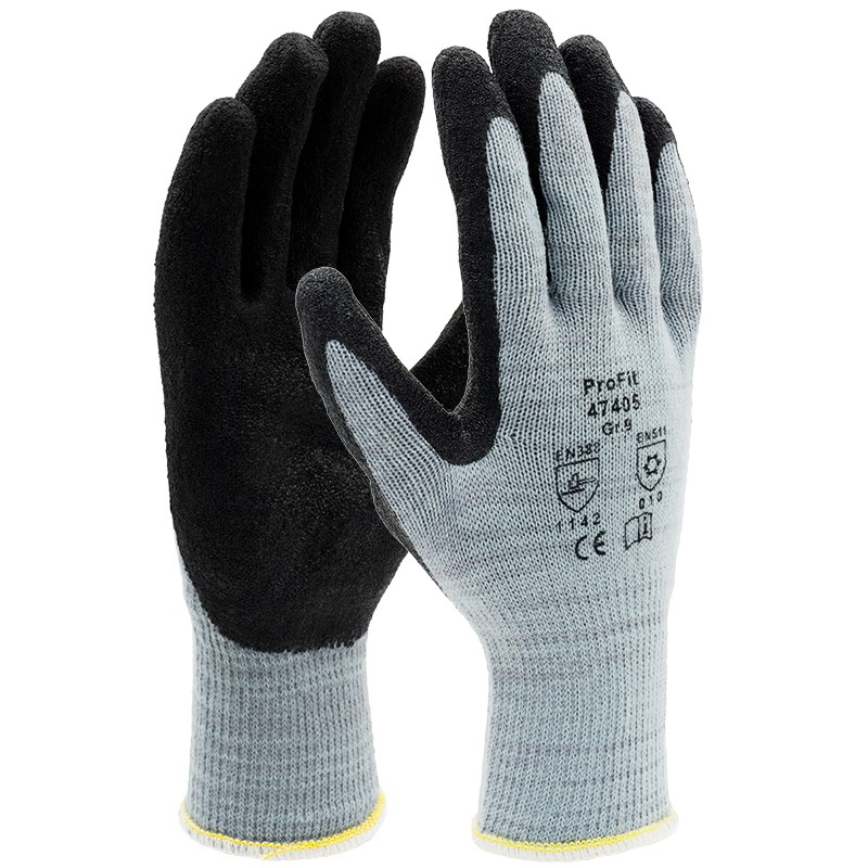 Winter Latex-Handschuh "Super cool" grau / schwarz